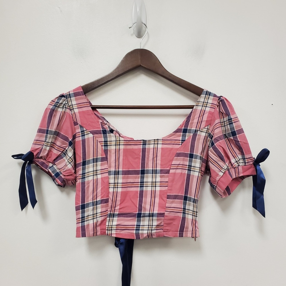 Dolls Kill Sugar Thrillz Top Size S Dollcore Kawaii Emo Kidcore Lace Up Back